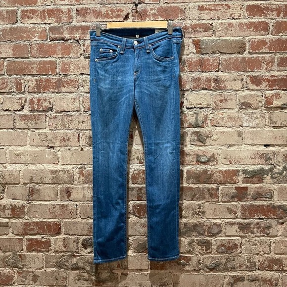 Rag & Bone Capri Skinny Jeans Finch Wash Blue Denim Size 25 - Picture 4 of 9